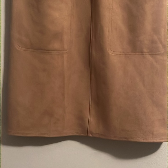 Zara Faux Suede Dress Beige/Nude/Sand mocha mousse color - Picture 6 of 6